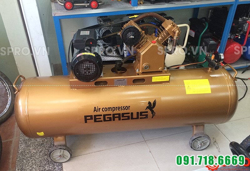 máy nén khí, Máy bơm hơi Pegasus 3hp TM-V-0.25/12.5-180L - Dung tích 180L