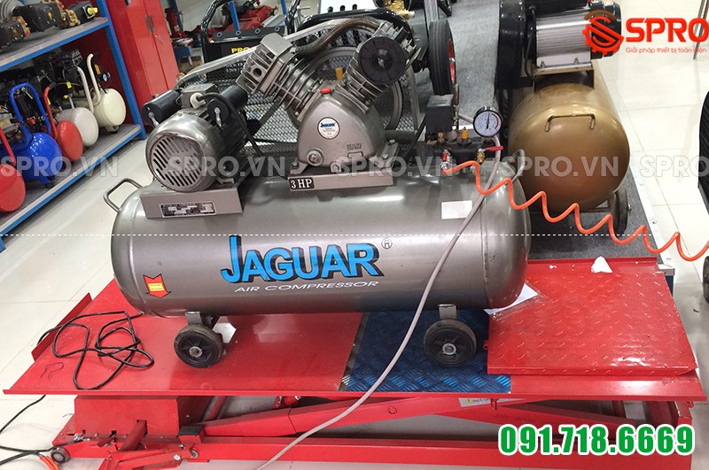 máy bơm hơi, Máy nén khí piston 3HP 1 cấp Jaguar EV65H100 - Dung tích 100L