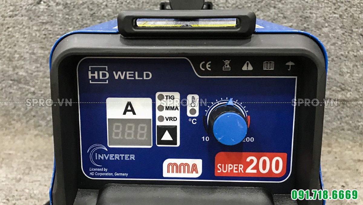 Máy hàn que điện tử HD Weld MMA Super200