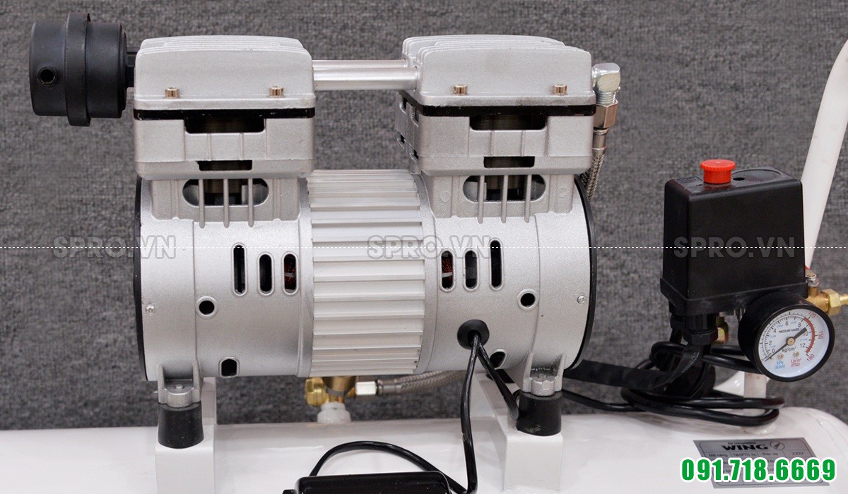 Máy nén khí mini không dầu 1HP Wing TW-OF750-35L - Dung tích 35L