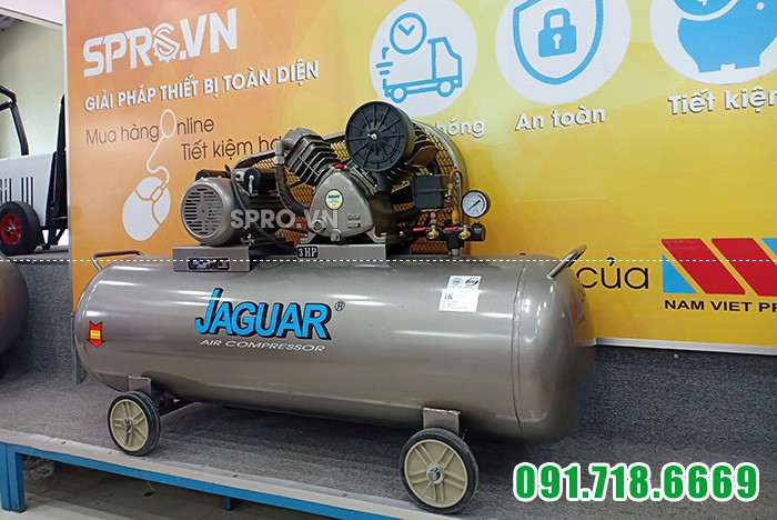 Máy nén khí 3hp 2 cấp Jaguar HEV70H160 bình chứa 160L