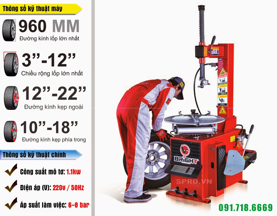 máy tháo lốp, Máy tháo vỏ xe ô tô và xe tay ga lc-810E