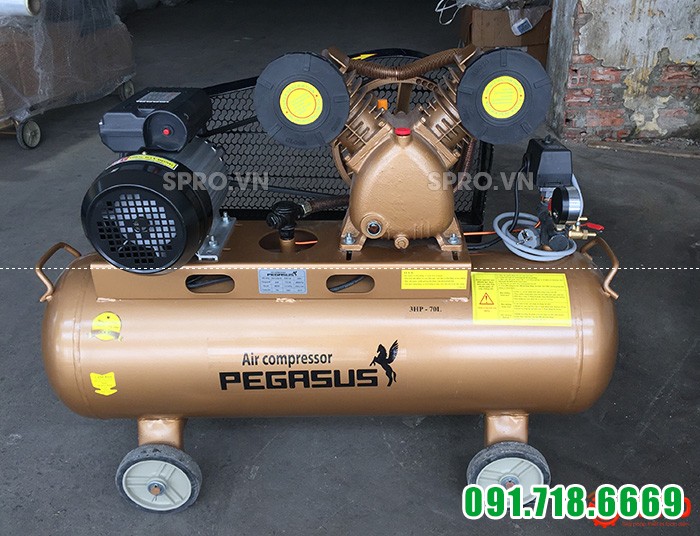 máy bơm hơi, Máy nén khí 3HP PEGASUS TM-V-0.25/8-70 bình chứa 70 lít