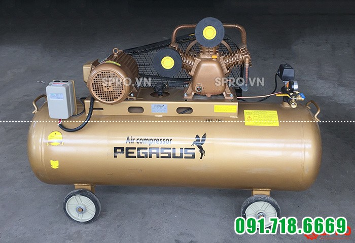 Máy bơm hơi 4HP giá rẻ Pegasus TM-V-0.36/12.5-230-380 Dung tích 230L
