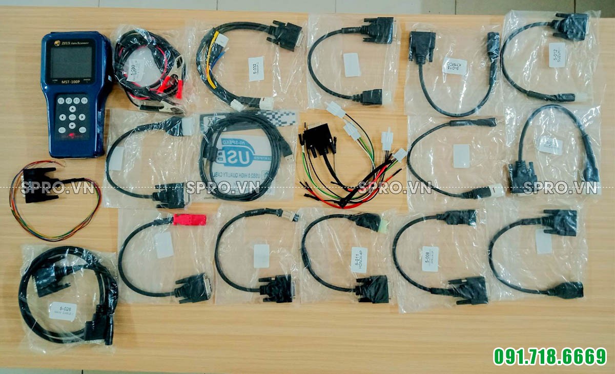 thiết bị đi kèm máy chuẩn đoán lỗi xe máy motoscan 6.5