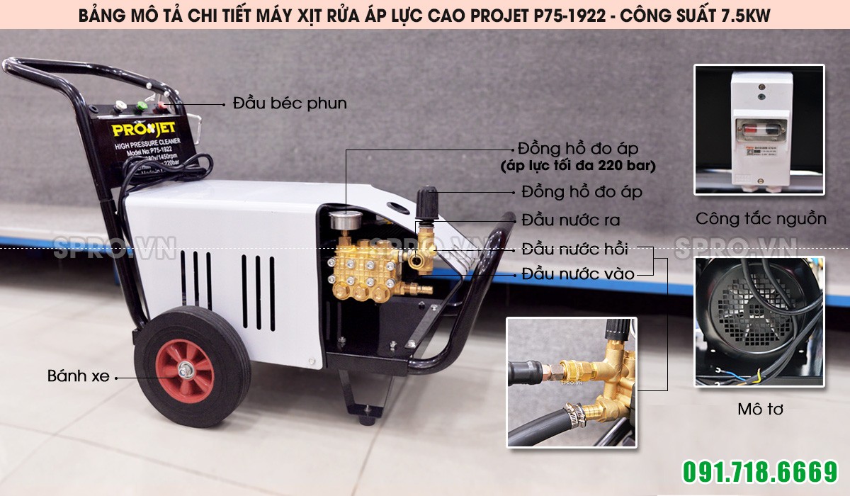 máy rửa xe cao áp projet p75-1922