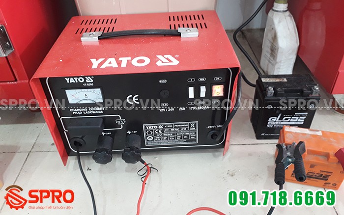 Máy sạc điện bình ắc quy 12V-24V 25A YATO YT-8305 - Bộ nạp ắc quy