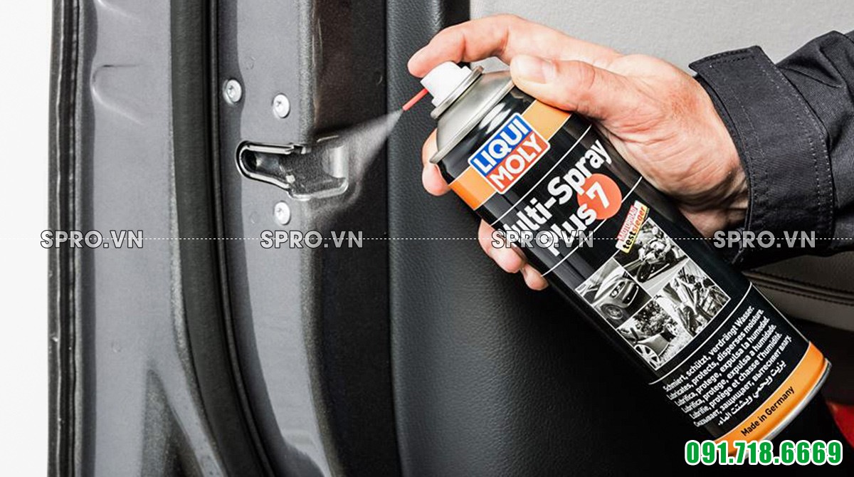 Chai xịt tẩy gỉ sét, bôi trơn đa năng Liqui Moly Multi-Spray Plus 7 3305 500ml
