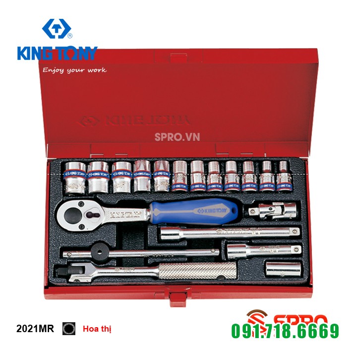 Bộ khẩu tuýp hoa thị 19 chi tiết Kingtony 2021MR 1/4