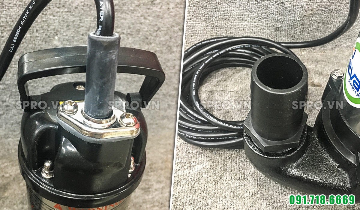 Chi tiết máy bơm chìm nước thải Evak ESV-5.03