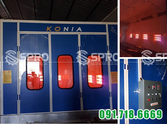 Phòng sơn ô tô Konia, sấy bằng hồng ngoại K200-3 - 3 Quạt