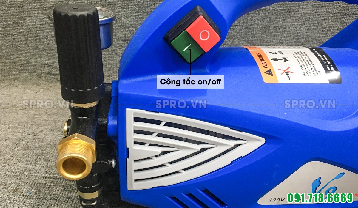 Công tắc máy phun xịt rửa mini, rửa xe gia đình Tonyson V9