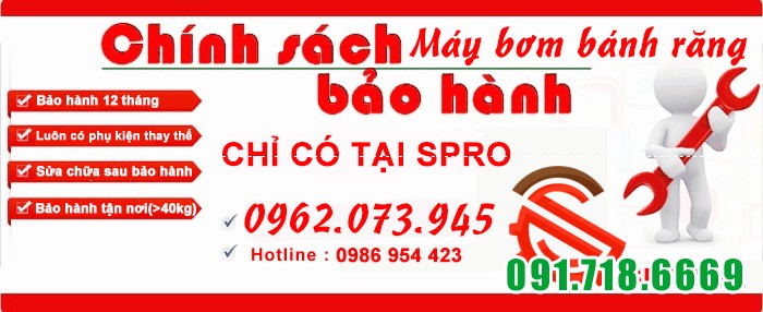 Chính sách bảo hành của bomnhapkhau.com.vn cho máy bơm bánh răng