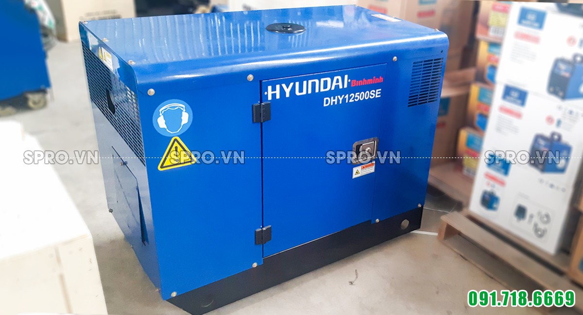 Máy phát điện chạy dầu Hyundai 11kw DHY12500SE chống ồn
