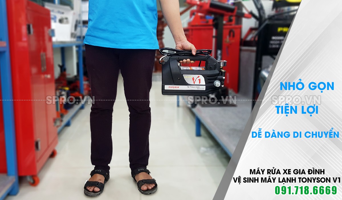 Máy rửa xe gia đình, vệ sinh máy lạnh Tonyson V1