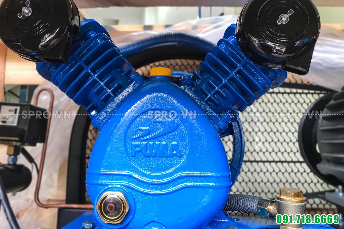đầu bơm máy nén khí Đài Loan 1HP Puma PK1090 bình chứa 90 lít