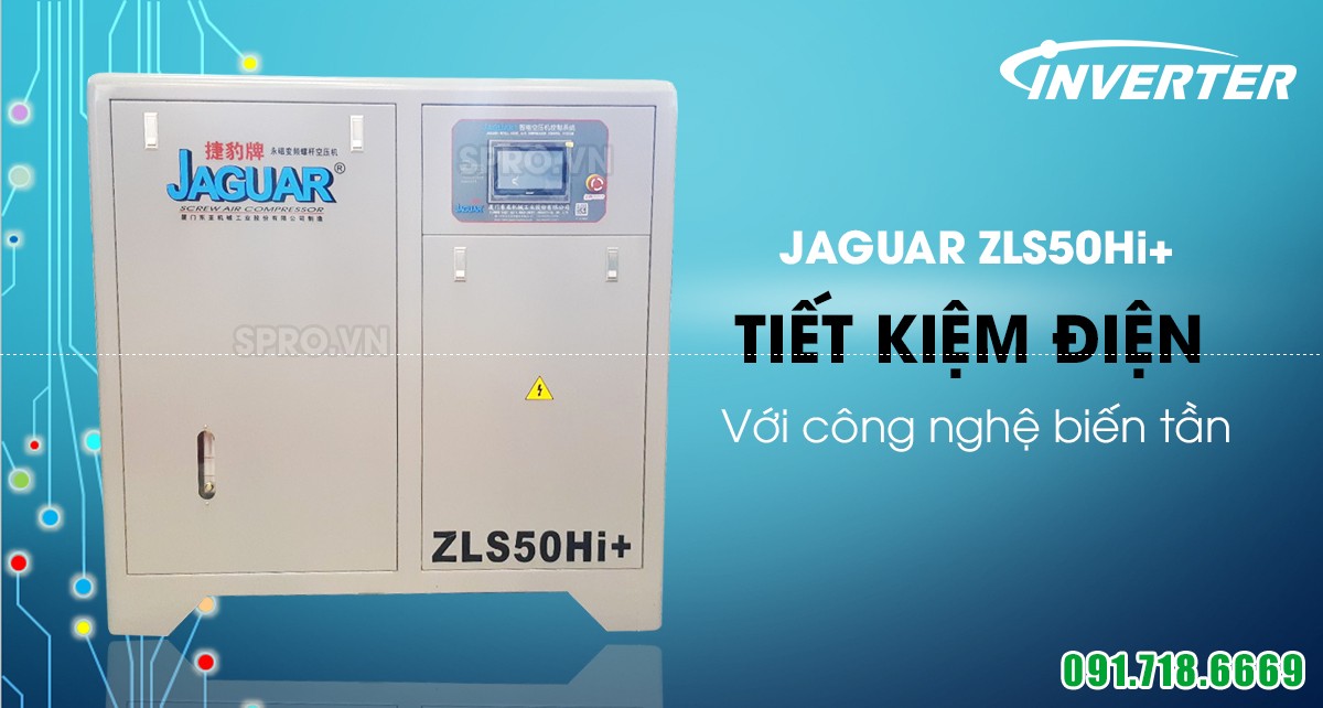 Máy nén khí trục vít biến tần 50hp Jaguar ZLS50Hi+ 37kw siêu tiết kiệm điện