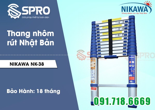 Thang nhôm rút nikawa NK-38