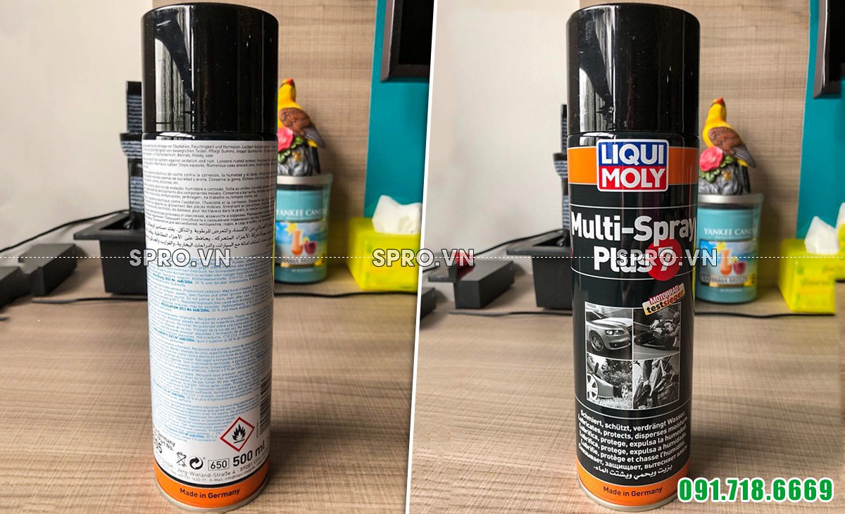 Chai xịt tẩy gỉ sét, bôi trơn đa năng Liqui Moly Multi-Spray Plus 7 3305 500ml