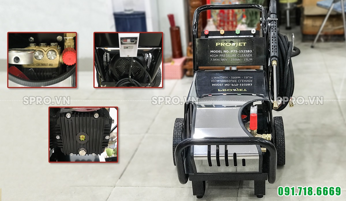 máy xịt rửa áp lực cao Projet P75-1525B3 - Công suất 7.5kw