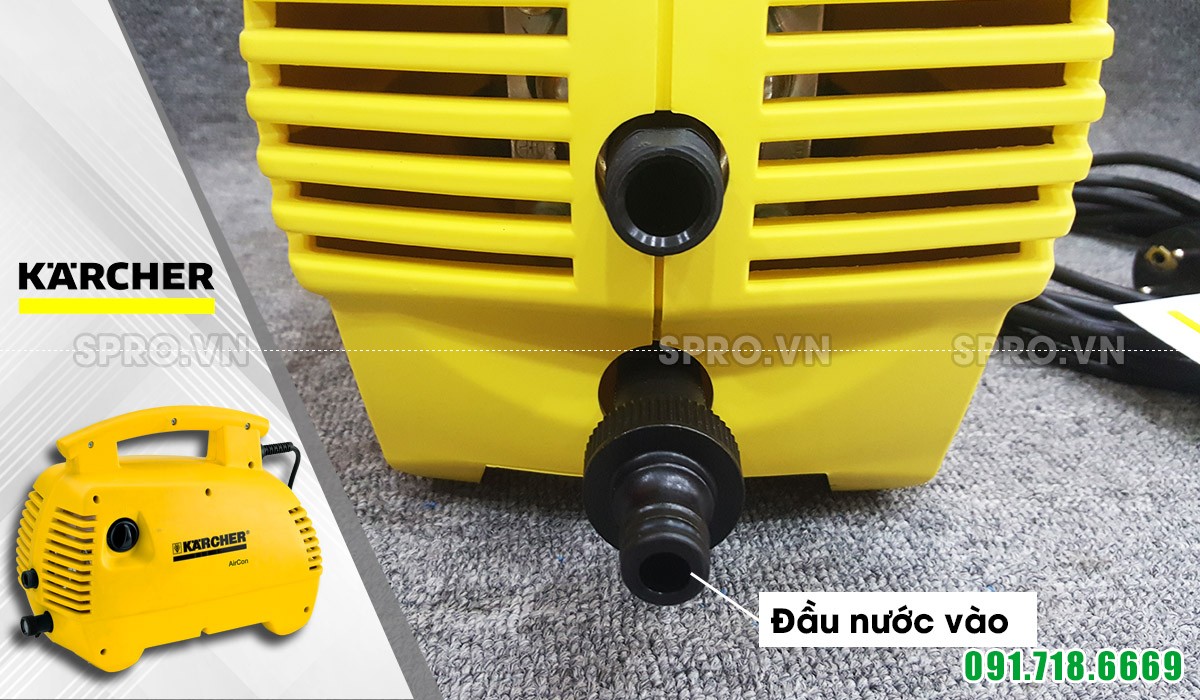 Chỗ nối ống đầu nước ra và đầu nước vào của Karcher K 2.420 Air Con