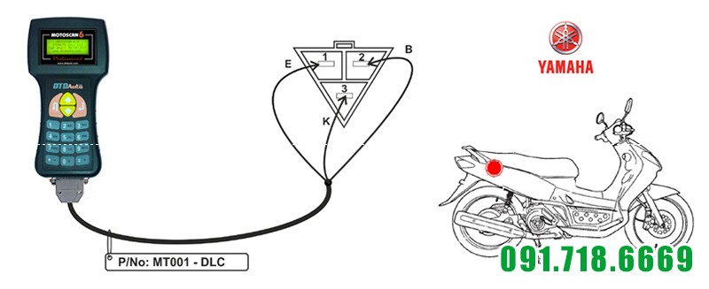 Sơ đồ nối dây và vị trí giắc chẩn đoán (DLC) xe YAMAHA