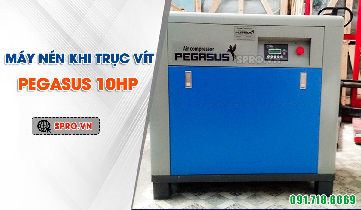 Máy nén khí trục vít 10hp pegasus TMPM10A 7.5kw