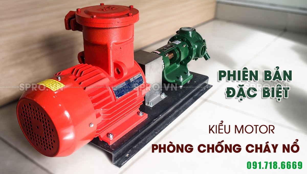 Bơm bánh răng ăn khớp trong HL4124 - Kiểu motor phòng chống cháy nổ