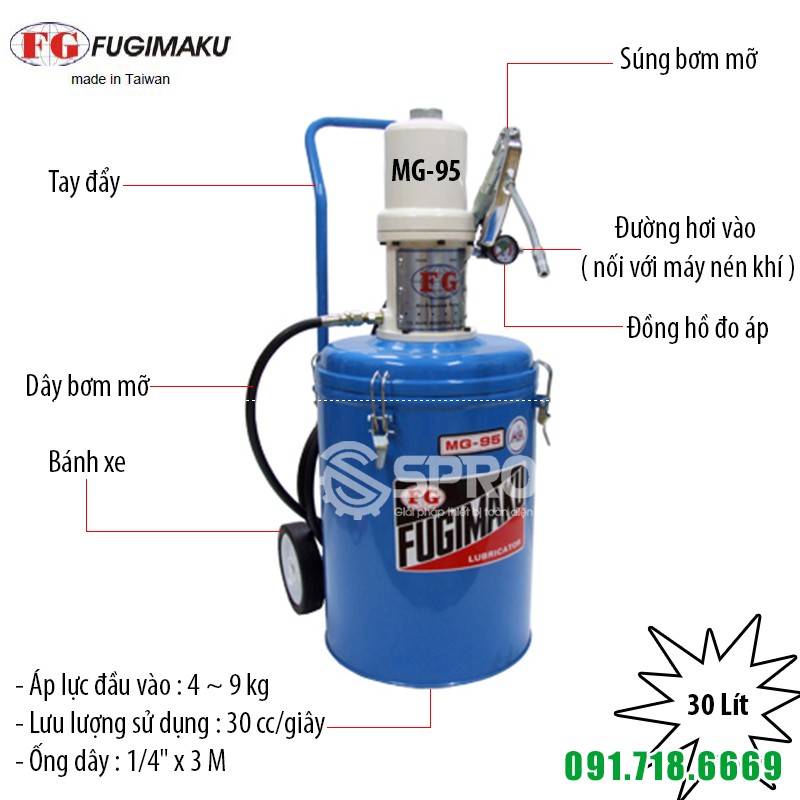 máy bơm mỡ khí nén Fugimaku