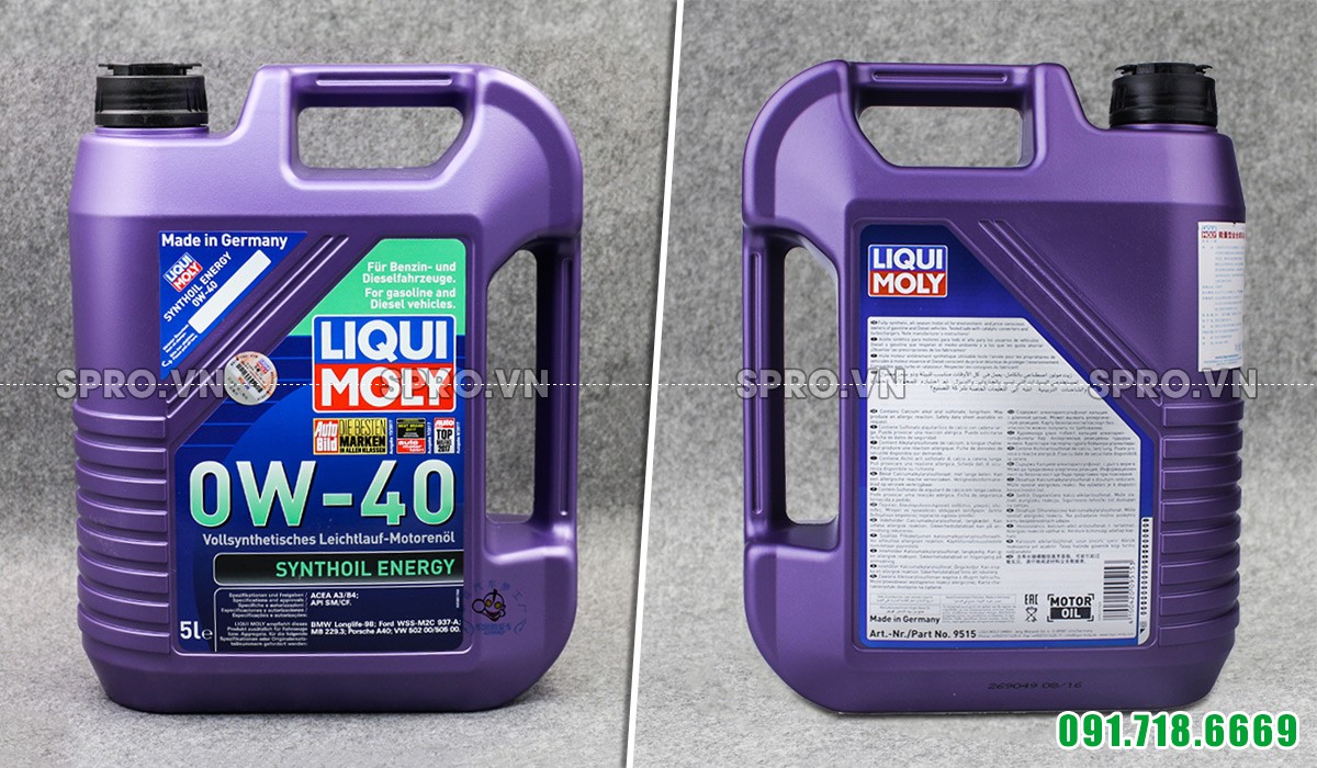 Dầu nhớt động cơ Liqui Moly Synoil Energy 0W40 5L