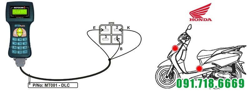 Sơ đồ nối dây và vị trí giắc chẩn đoán (DLC) xe HONDA