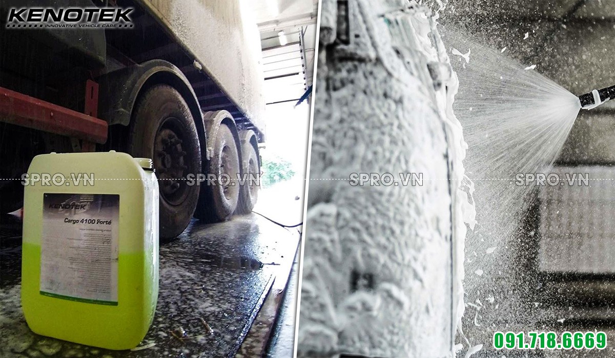 Dung dịch rửa xe không chạm 3-trong-1 Kenotek Cargo 4100 Forté (Can 1L) 