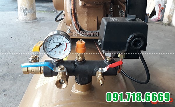 rơ le, van xả, đồng hồ, vanan toàn máy nén khí pegasus 4hp bình 230L