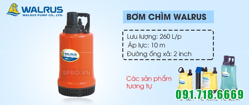 Các loại máy bơm chìm giá rẻ của walrus PC 400A