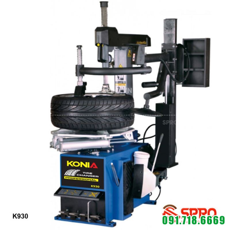 Máy tháo vỏ xe con Konia K930 kiểu bán tự động