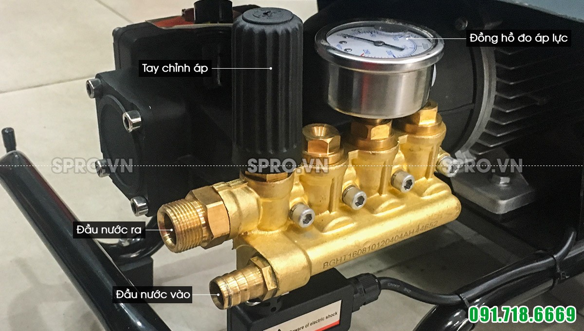 Cấu tạo máy rửa xe cao áp Tonyson HT2.2 - Công suất 2.2kw