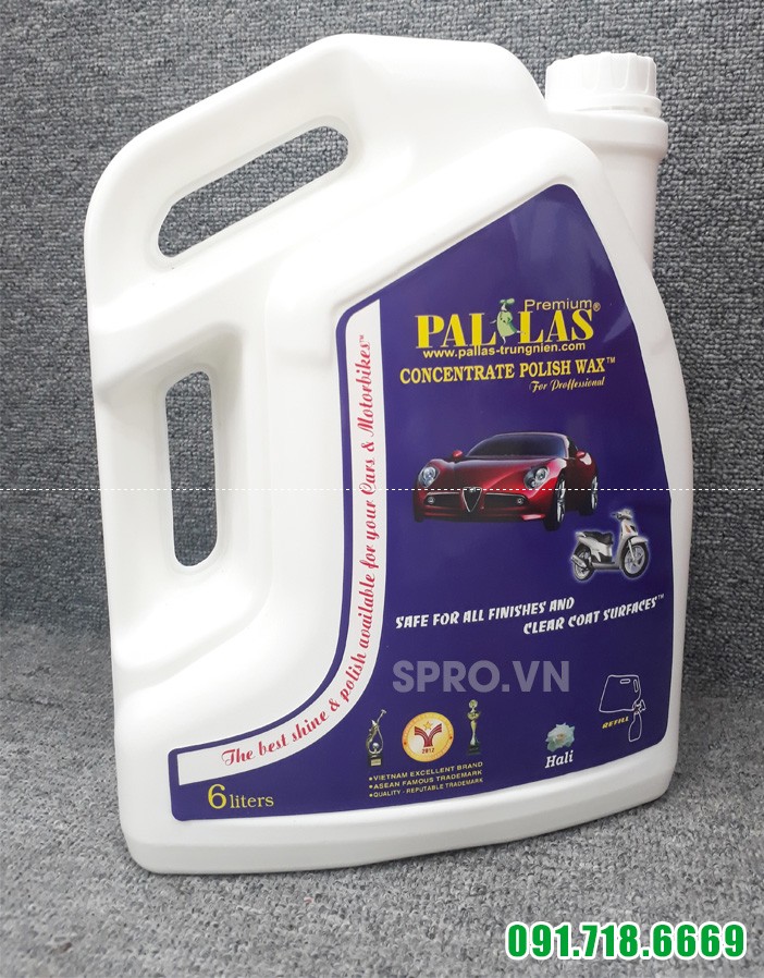 Wax dưỡng bóng sơn đậm đặc Pallas - Dung tích 6 lít