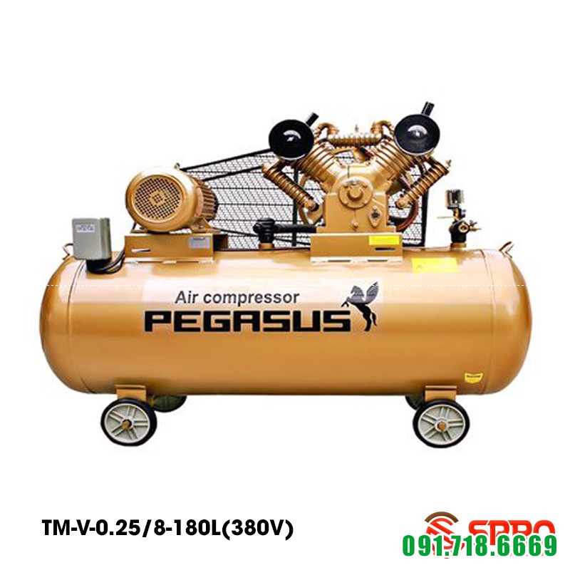 Máy bơm hơi Pegasus 3hp TM-V-0.25/8-180L(380V) - Dung tích 180L
