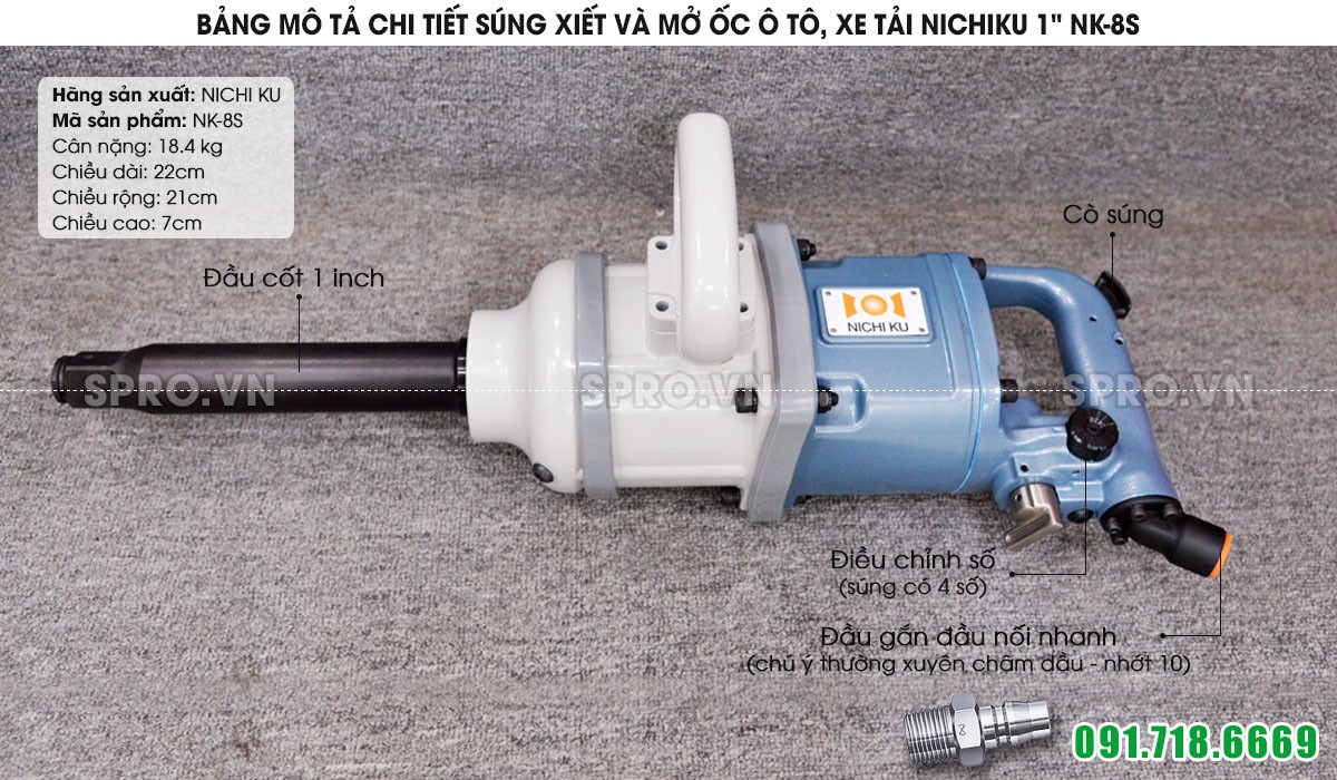 Súng xiết và mở ốc ô tô, xe tải Nichiku 1