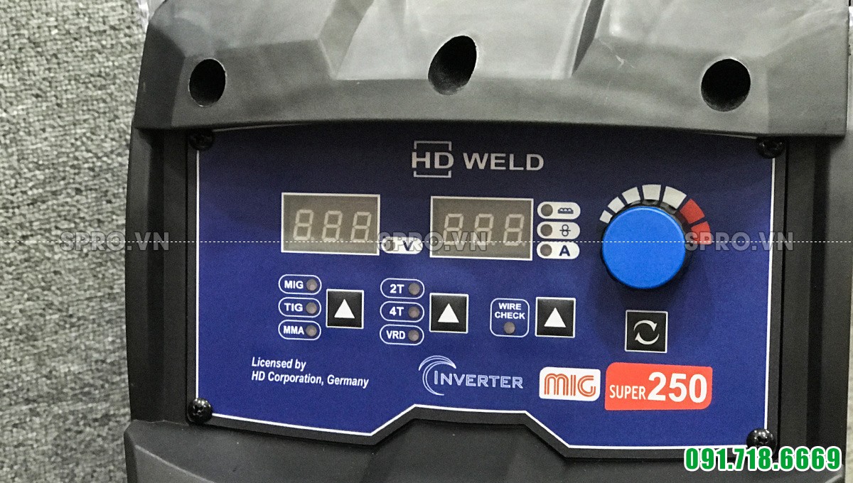 Máy hàn mig điện tử HD Weld super250