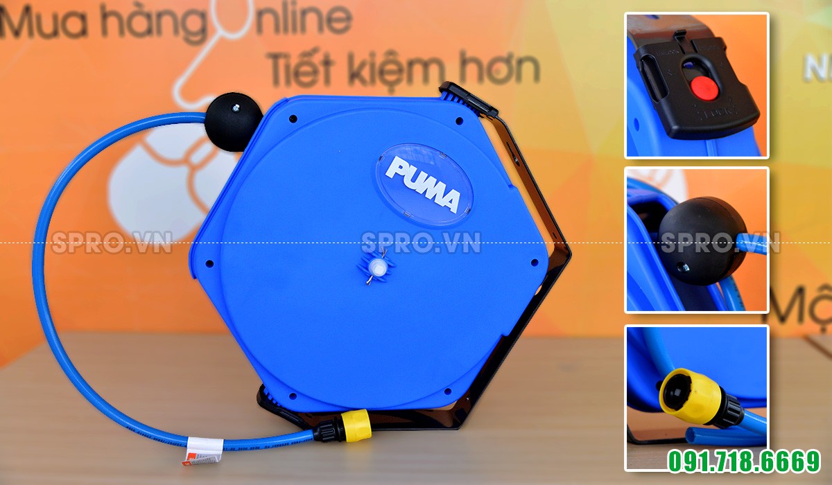 Cuộn dây nước ròng rọc vỏ nhựa dài 15m DAYRUT-PUMA14-15LW