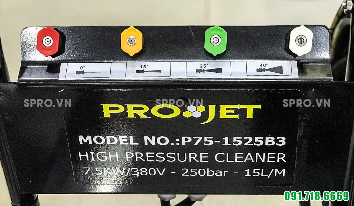 bec phun máy xịt rửa áp lực cao Projet P75-1525B3 - Công suất 7.5kw
