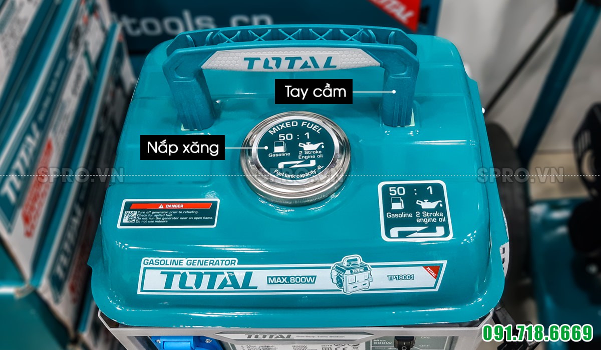 Tay cầm máy phát điện chạy xăng Total TP18001