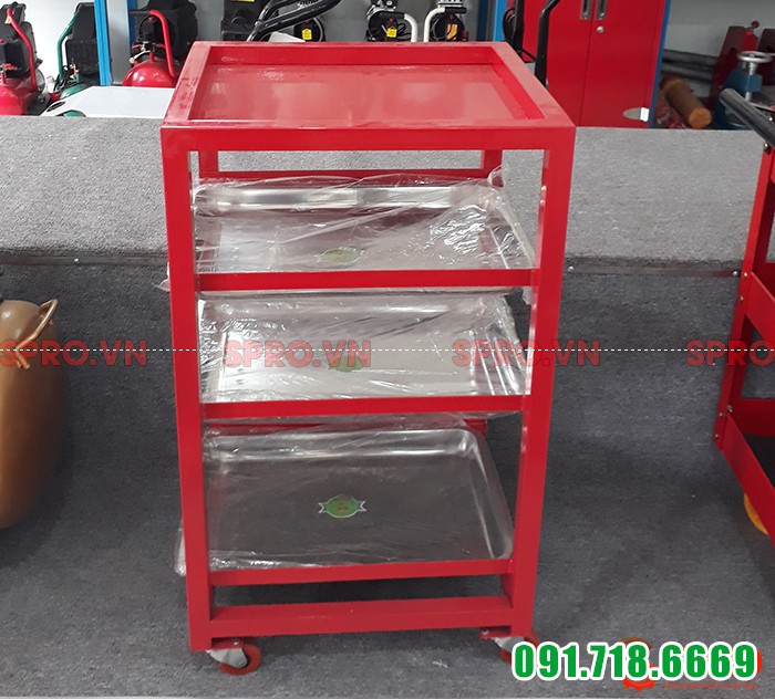 Xe dụng cụ 3 ngăn, Xe đẩy đựng đồ nghề 3 ngăn mâm inox XDC3N-IX Xe dụng cụ 3 ngăn, Xe đẩy đựng đồ nghề 3 ngăn mâm inox XDC3N-IX