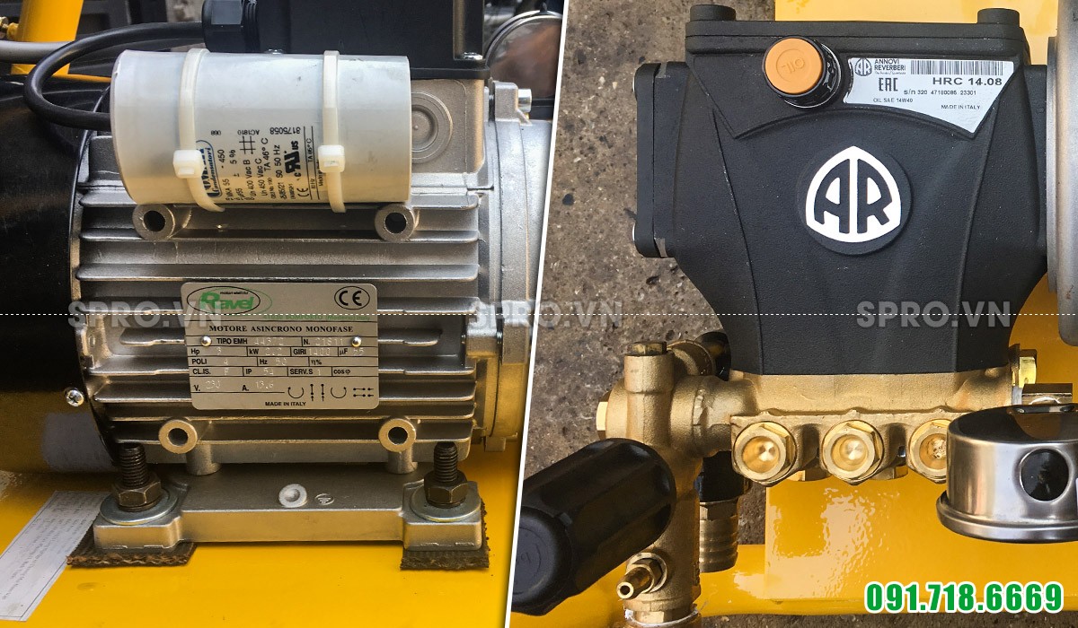 Đầu và motor máy rửa xe áp lực cao AR U22-1408