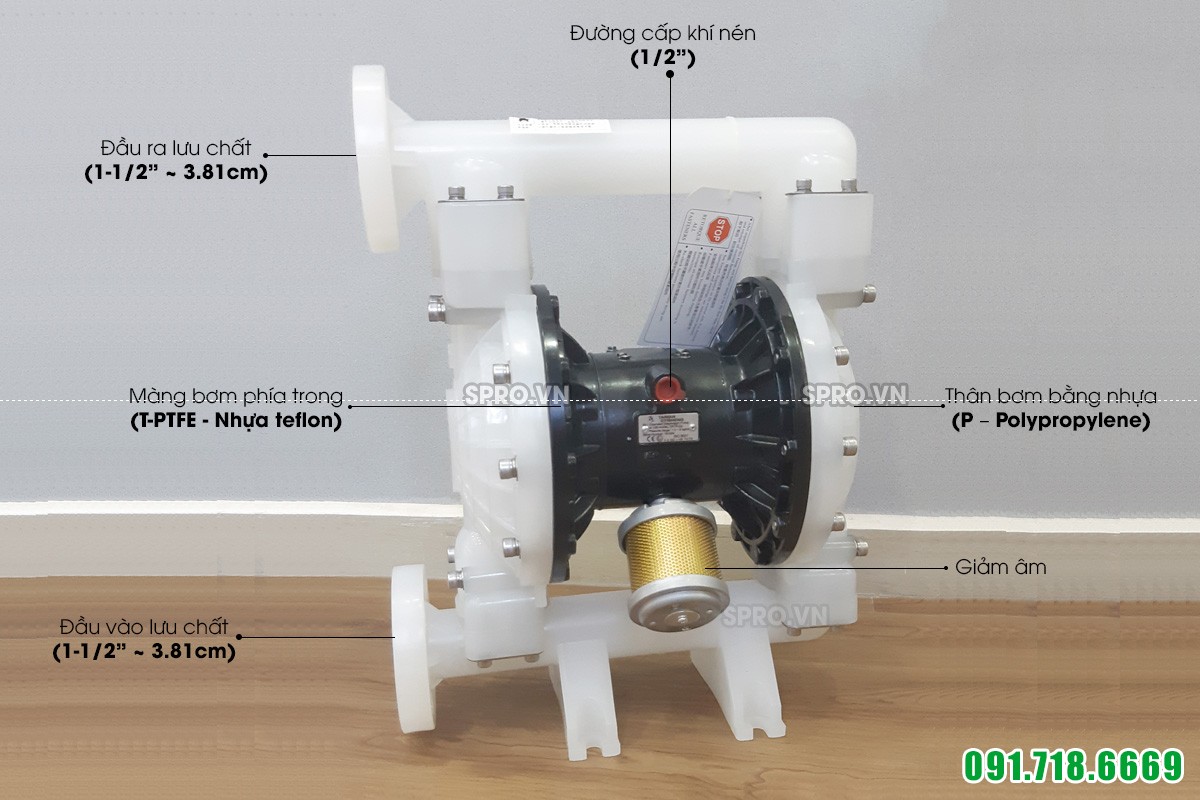 Máy bơm màng khí nén TDS DS14-PAL-TPTP-02 (1-1/2