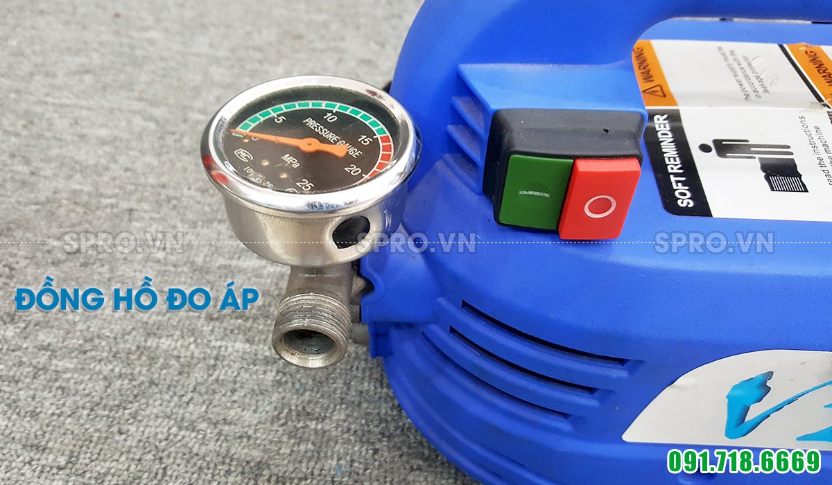 Đồng hồ đo áp máy rửa xe mini Tonyson V2
