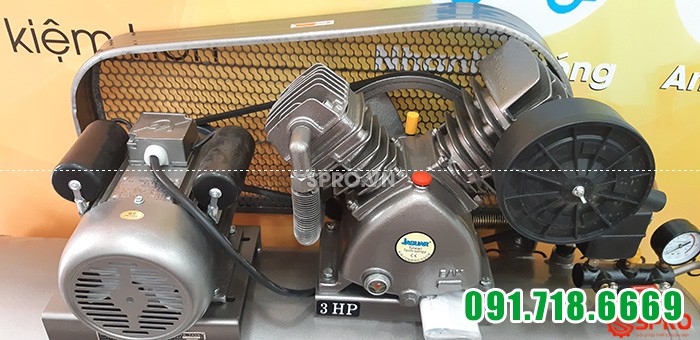 chi tiết Máy nén khí piston Jaguar HEV70H160 công suất 3hp bình chứa 160L