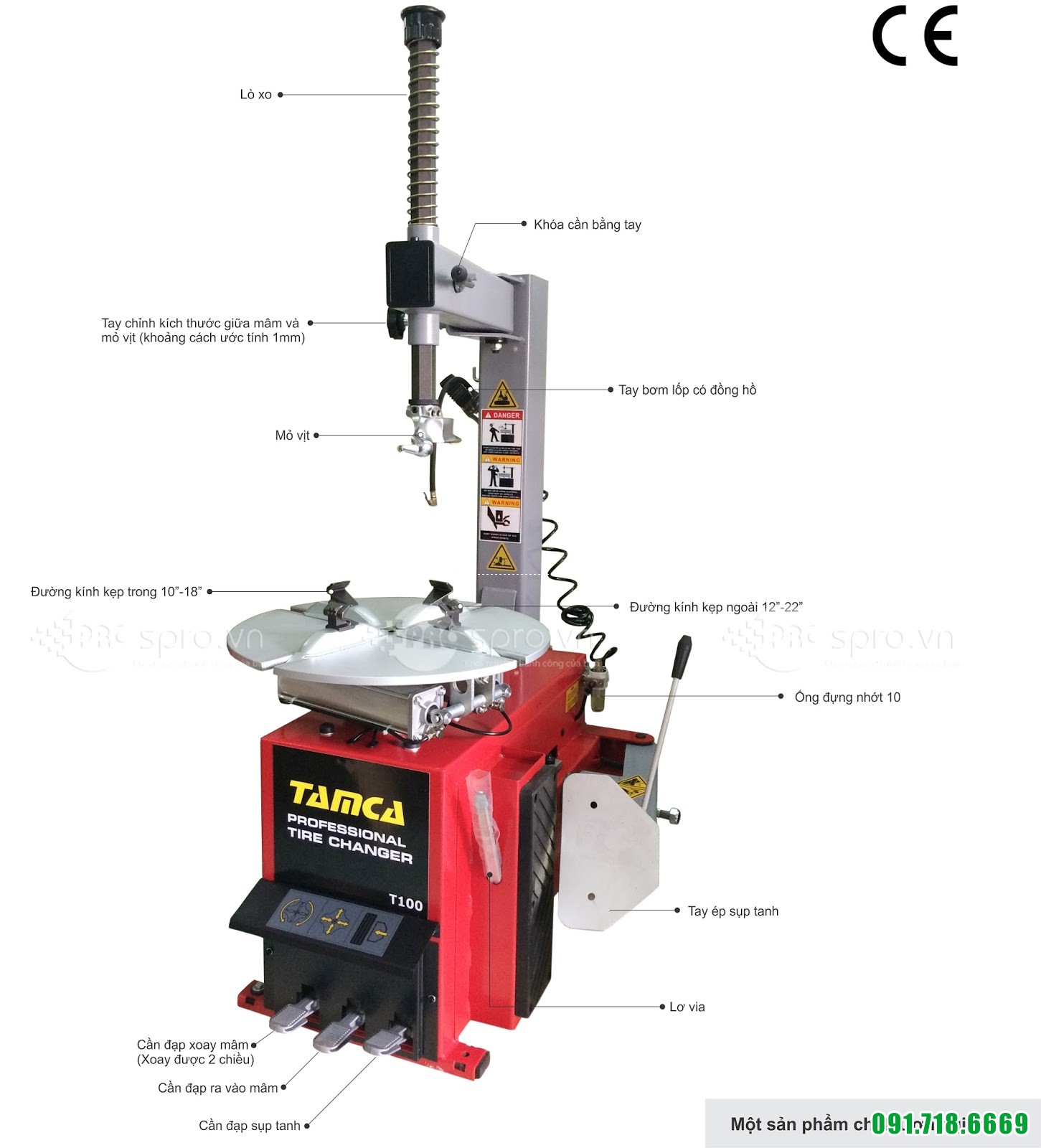 Máy ra vào lốp, Máy tháo lốp xe tay ga, ô tô giá rẻ tp hcm Tamca T100