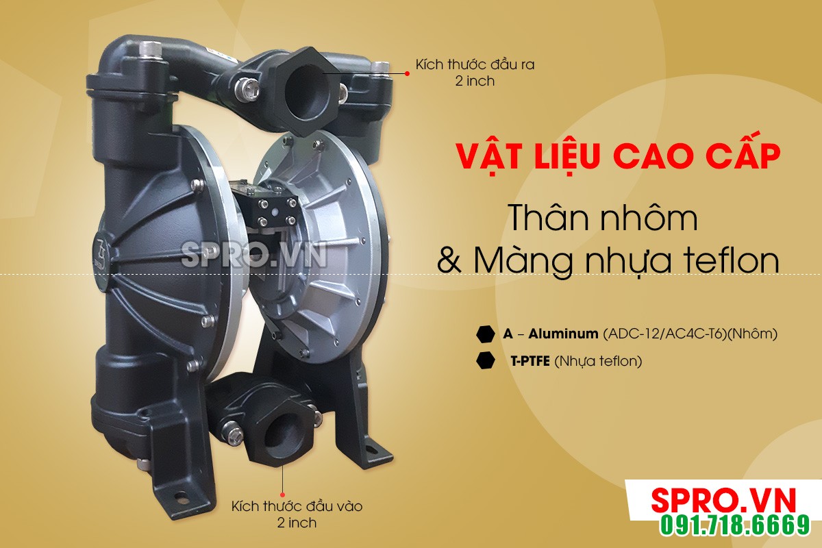 Máy bơm màng hóa chất Đài Loan TDS, bơm màng công suất lớn